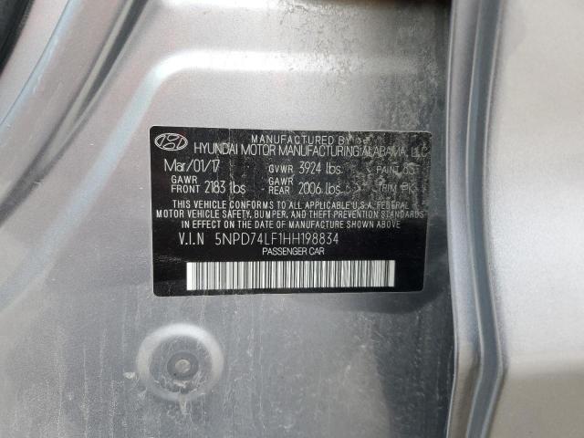 2017 HYUNDAI ELANTRA SE - 5NPD74LF1HH198834