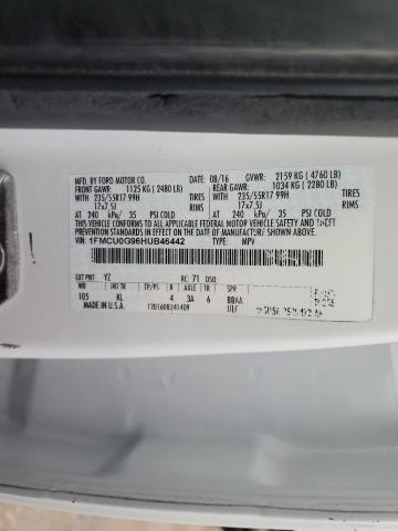 2017 FORD ESCAPE SE - 1FMCU0G96HUB46442