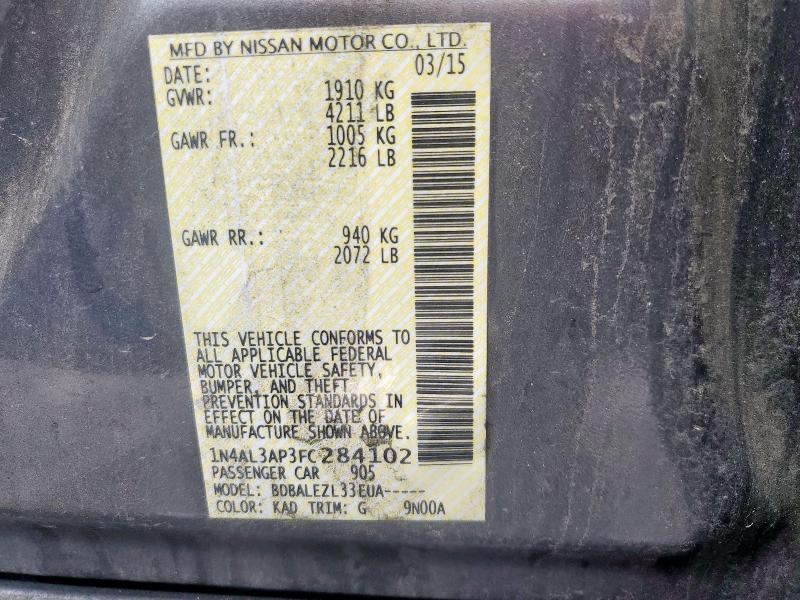 2015 NISSAN ALTIMA 2.5 - 1N4AL3AP3FC284102