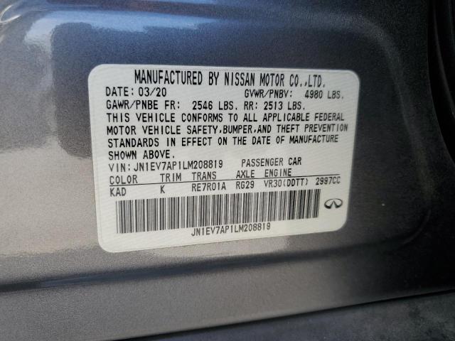 2020 INFINITI Q50 PURE - JN1EV7AP1LM208819