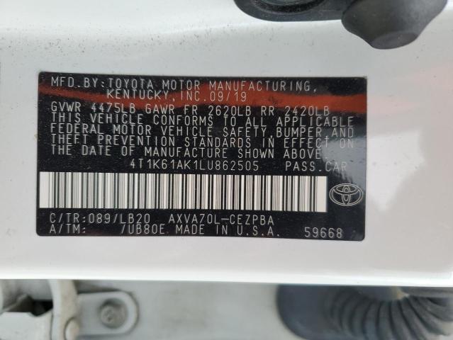 2020 TOYOTA CAMRY XSE - 4T1K61AK1LU862505