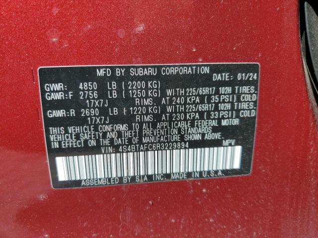 2024 SUBARU OUTBACK 4S4BTAFC6R3229894