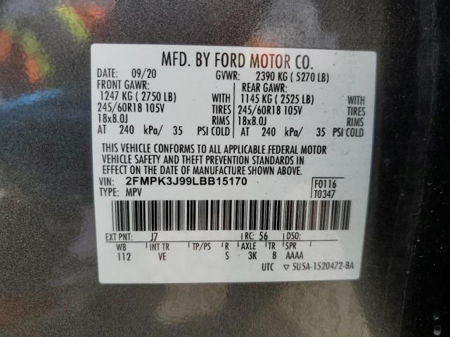 2020 FORD EDGE SEL - 2FMPK3J99LBB15170
