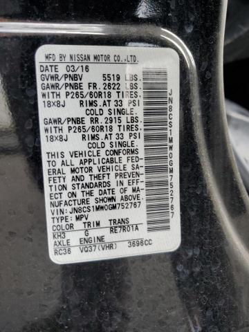 2016 INFINITI QX70 - JN8CS1MW0GM752767