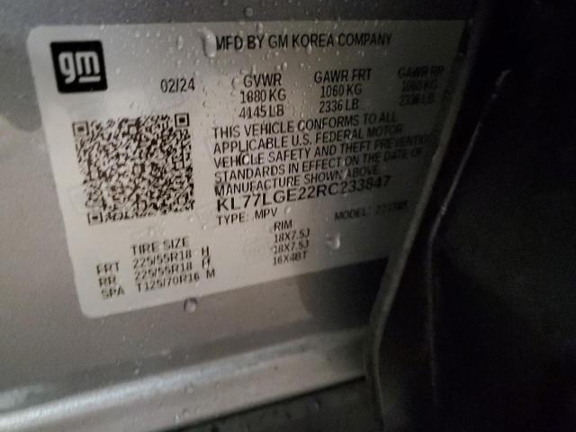 2024 CHEVROLET TRAX 1RS KL77LGE22RC233847