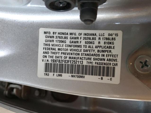 2015 HONDA CIVIC EX - 19XFB2F83FE252113