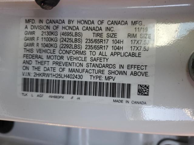 2020 HONDA CR-V LX - 2HKRW1H25LH402430
