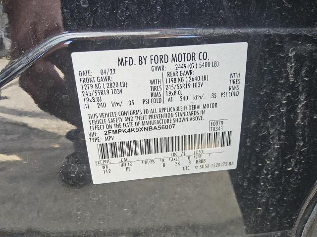 2022 FORD EDGE TITAN 2FMPK4K9XNBA56007