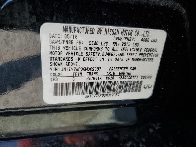 2016 INFINITI Q50 PREMIU - JN1EV7AP0GM302387