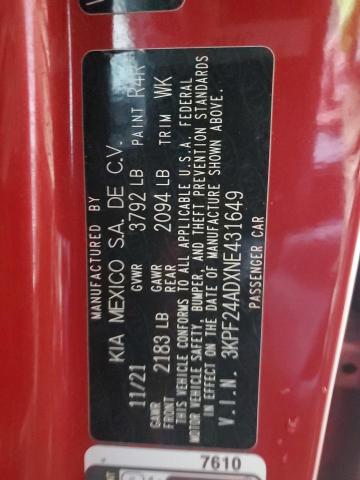 2022 KIA FORTE FE - 3KPF24ADXNE431649