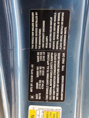 2016 BUICK CASCADA PR W04WT3N55GG154500
