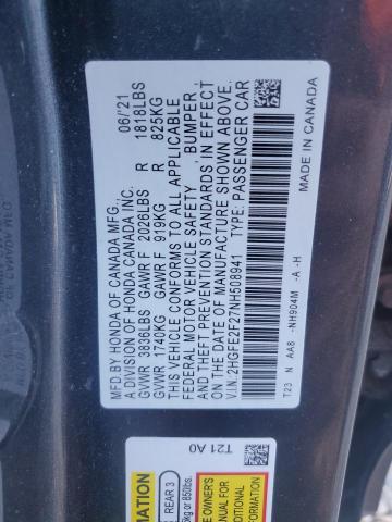 2022 HONDA CIVIC LX - 2HGFE2F27NH508941