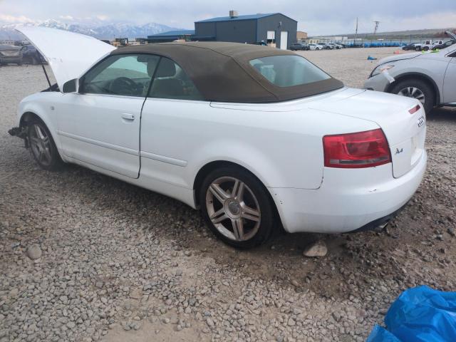 AUDI A4 2.0T CA 2007 white  gas WAUDF48H27K037497 photo #3