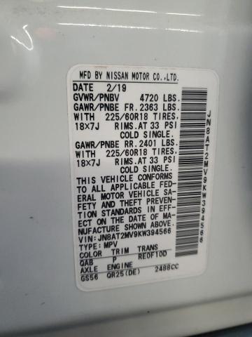 2019 NISSAN ROGUE S - JN8AT2MV9KW394566