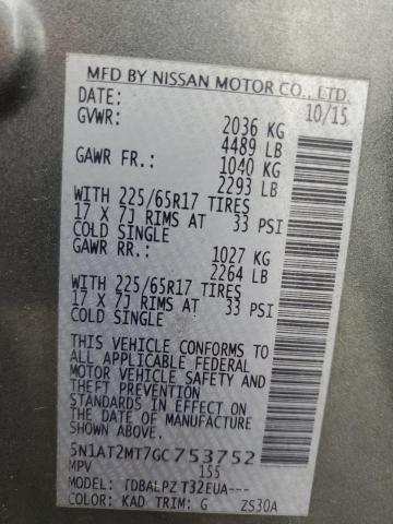 2016 NISSAN ROGUE S - 5N1AT2MT7GC753752