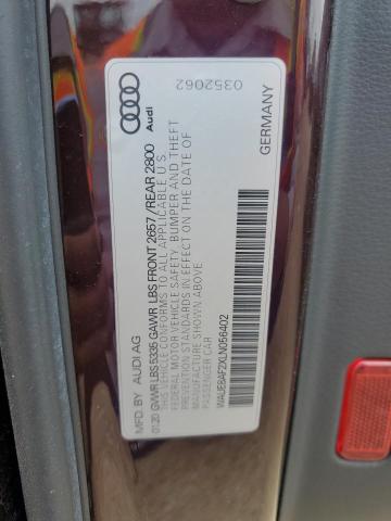 2020 AUDI A6 PREMIUM WAUE8AF2XLN056402