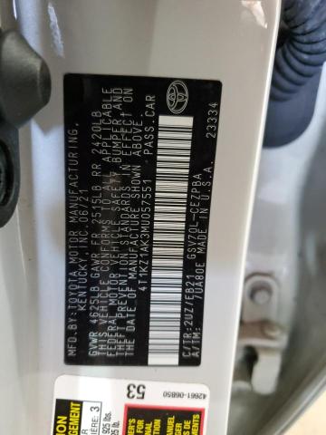 2021 TOYOTA CAMRY TRD - 4T1KZ1AK3MU057551
