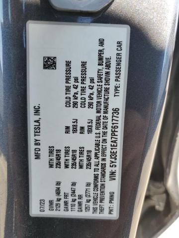 2023 TESLA MODEL 3 - 5YJ3E1EA7PF617736