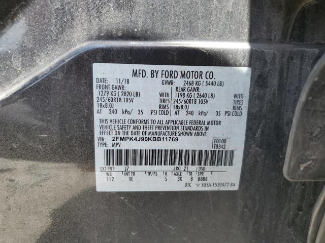 2019 FORD EDGE SEL - 2FMPK4J90KBB11769