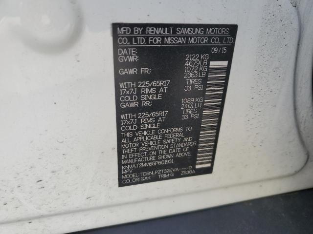 2016 NISSAN ROGUE S - KNMAT2MV6GP601931