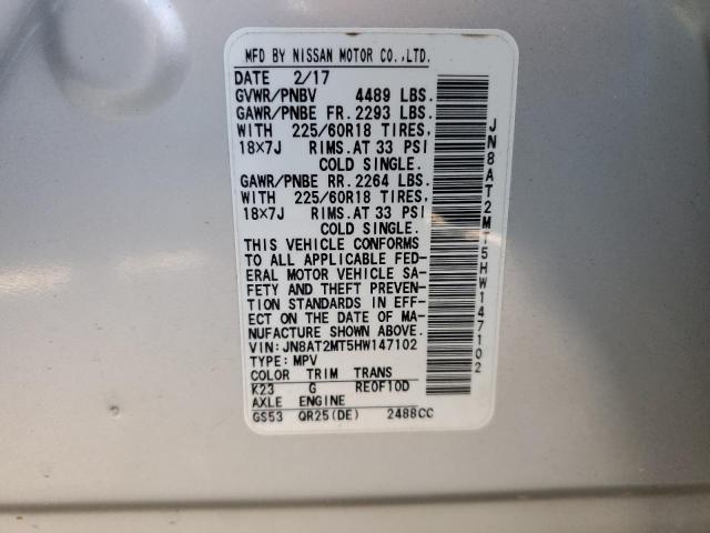 2017 NISSAN ROGUE S - JN8AT2MT5HW147102