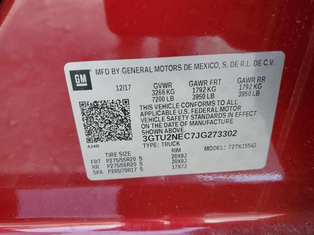 2018 GMC SIERRA K15 - 3GTU2NEC7JG273302