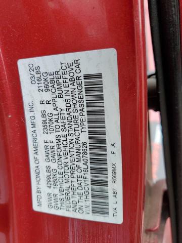 2020 HONDA ACCORD LX - 1HGCV1F16LA078626