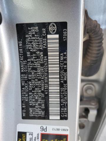 2015 TOYOTA CAMRY LE 4T1BF1FK1FU024794