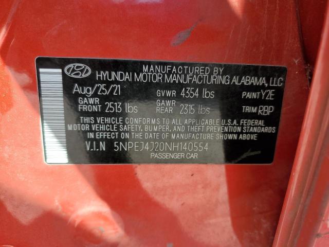 2022 HYUNDAI SONATA SEL - 5NPEJ4J20NH140554