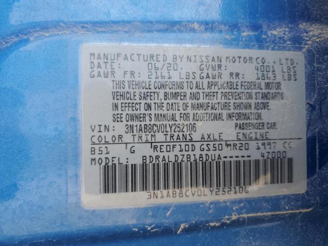 2020 NISSAN SENTRA SV - 3N1AB8CV0LY252106