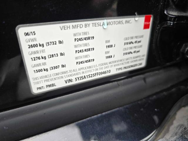 2015 TESLA MODEL S 70 5YJSA1S25FF094610