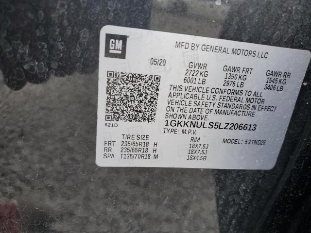 2020 GMC ACADIA SLT 1GKKNULS5LZ206613
