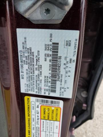 2017 FORD FUSION TIT - 3FA6P0SU9HR255186