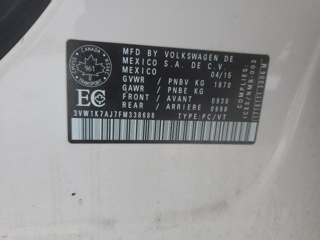 2015 VOLKSWAGEN JETTA BASE 3VW1K7AJ7FM338688