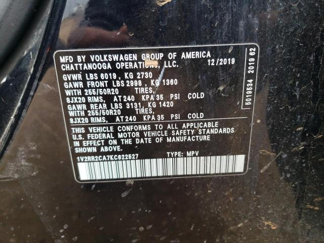 2019 VOLKSWAGEN ATLAS SEL - 1V2RR2CA7KC622527