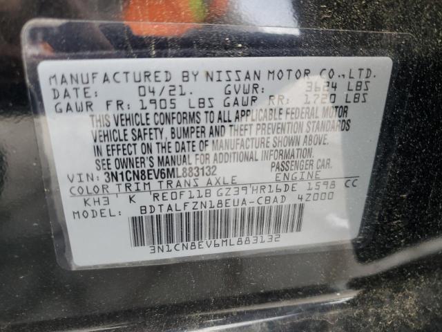 2021 NISSAN VERSA SV - 3N1CN8EV6ML883132
