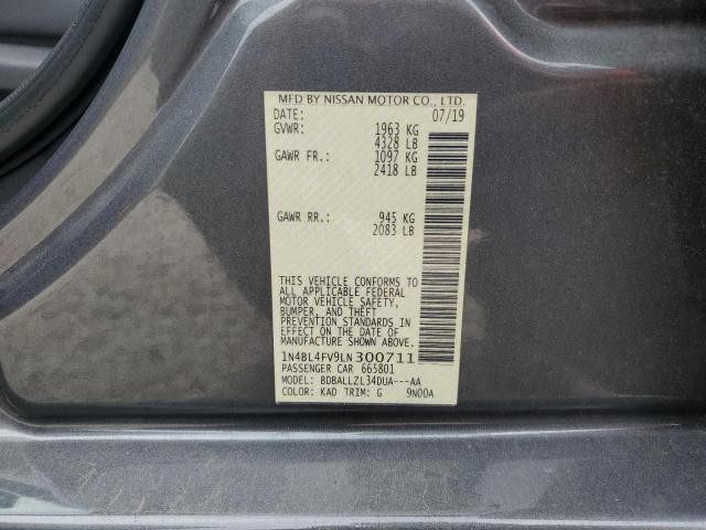 2020 NISSAN ALTIMA PLA 1N4BL4FV9LN300711