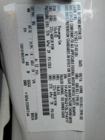 2016 FORD FOCUS TITA - 1FADP3N21GL374317