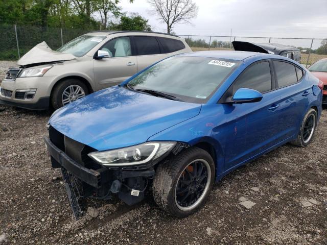 HYUNDAI ELANTRA SE 2017 blue  gas 5NPD84LF4HH165954 photo #1