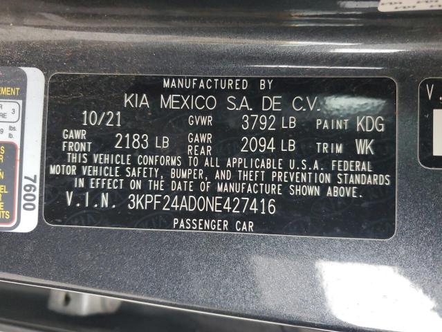 2022 KIA FORTE FE - 3KPF24AD0NE427416