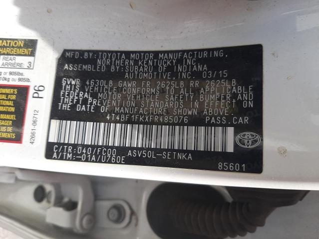 2015 TOYOTA CAMRY LE - 4T4BF1FKXFR485076