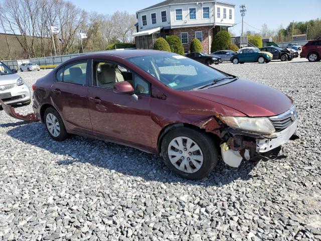 Vin: jhmfb2f58cs003111, lot: 54891195, honda civic lx 20124