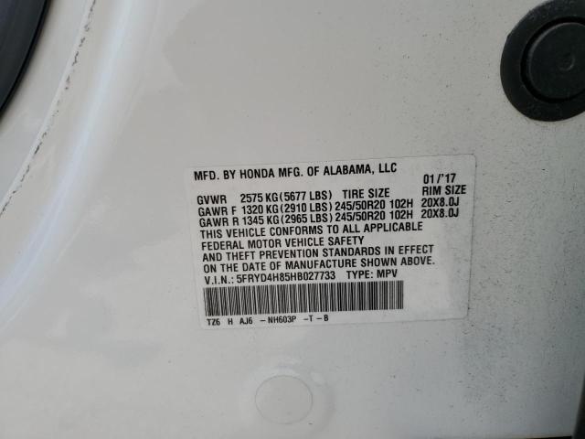 2017 ACURA MDX ADVANC - 5FRYD4H85HB027733