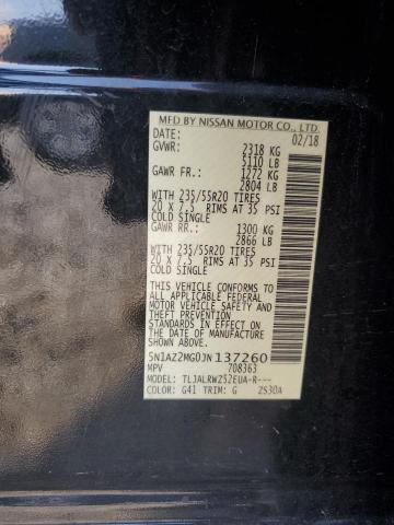 2018 NISSAN MURANO S 5N1AZ2MG0JN137260