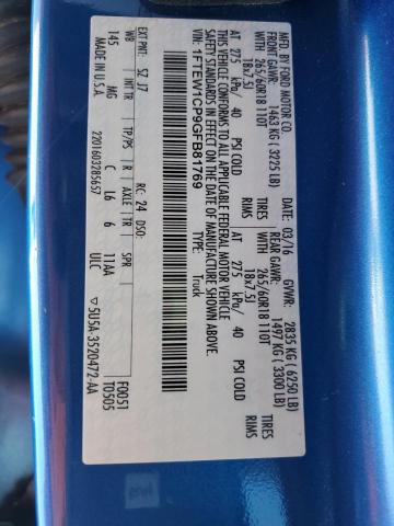 2016 FORD F150 SUPER - 1FTEW1CP9GFB81769