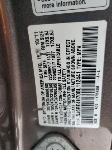 2011 HONDA CR-V EXL - 5J6RE4H70BL112441