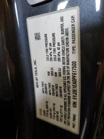 2023 TESLA MODEL 3 5YJ3E1EA0PF617500