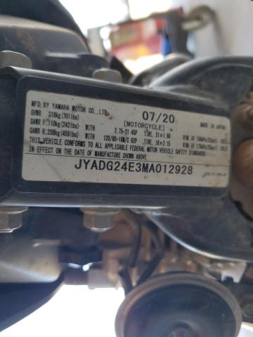 2021 YAMAHA XT250 JYADG24E3MA012928