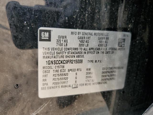 2015 CHEVROLET TAHOE C150 1GNSCCKC9FR215008