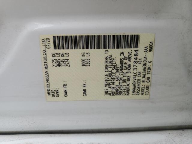 2020 NISSAN MAXIMA SR 1N4AA6EV4LC378484